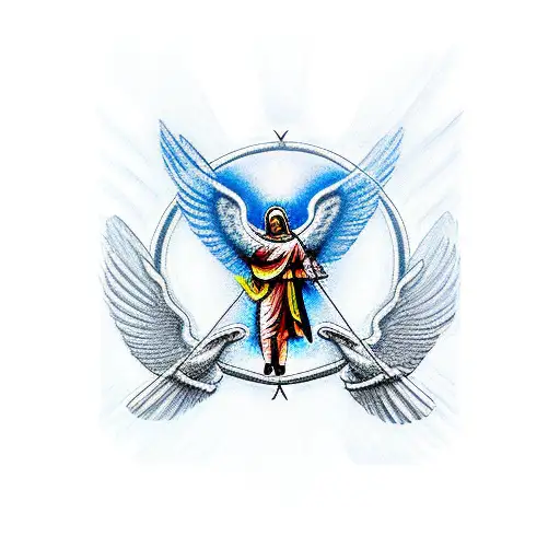 Saint Gabriel the archangel tattoo design idea