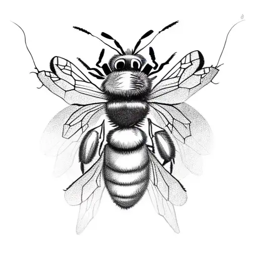 a Ghost of a bee tattoo design idea