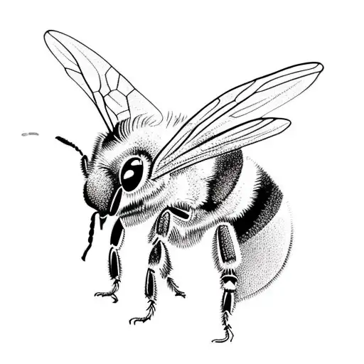 a bee Ghost tattoo design idea