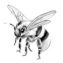 a bee Ghost tattoo design idea