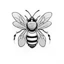 a bee Ghost tattoo design idea