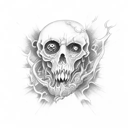Fall into the oblivion of hell to learn to be reborn tattoo design idea