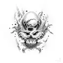 Fall into the oblivion of hell to learn to be reborn tattoo design idea