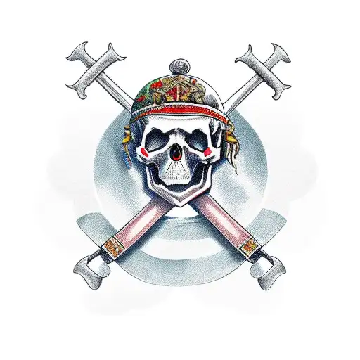 Historical book with a skull and crossbones tattoo design idea