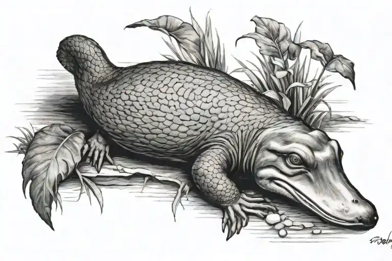 platypus tattoo design idea