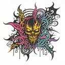 simple deep darkness fool you tattoo design idea