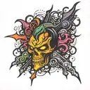 simple deep darkness fool you tattoo design idea