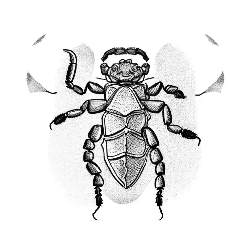 A powerful scorpion lifting weights with a barbell tattoo design idea