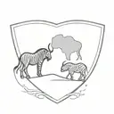 Combine the Kenyan Shield and the Kenya country shape into a unique and intricate tattoo design tattoo design idea