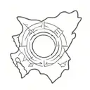Combine the Kenyan Shield and the Kenya country shape into a unique and intricate tattoo design tattoo design idea