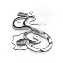 Cherry Blossom and snake and katana  tattoo design idea