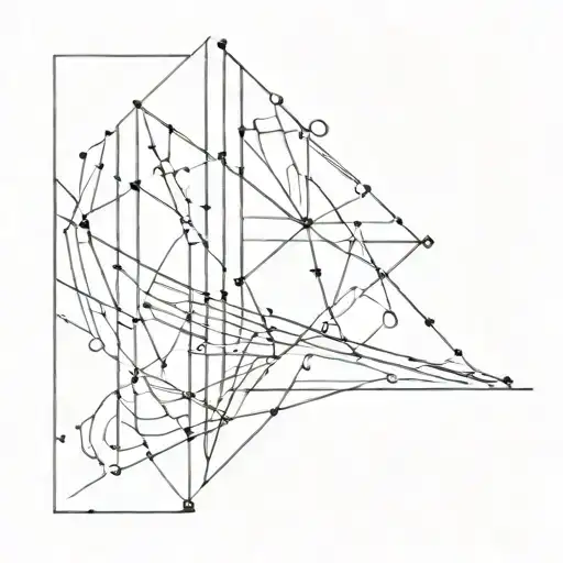 An abstract geometric pattern representing the ups and downs of business tattoo design idea