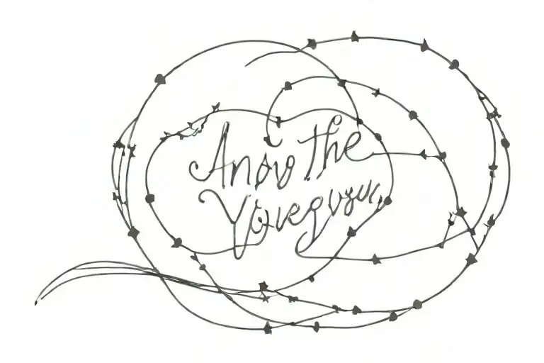 "and the universe said I love you, because you are love" wrapped around the bicep  tattoo design idea