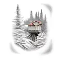 british columbia scenery tattoo design idea