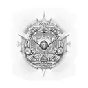 cosmic tattoo design idea