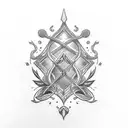 excalibur  with vine around it tattoo design idea