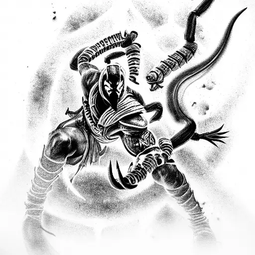 scorpion Mortal Kombat tattoo design idea
