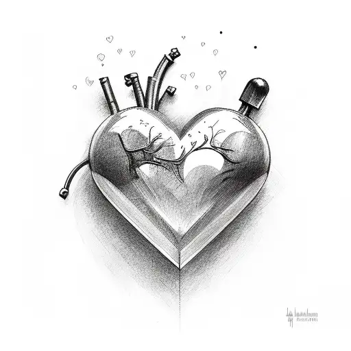 Crying Heart tattoo design idea