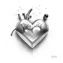 Crying Heart tattoo design idea