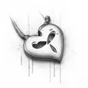 Crying Heart tattoo design idea