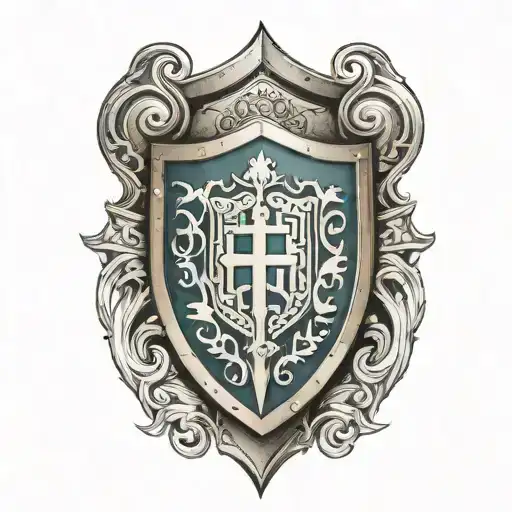 Icelandic Shield of armor  tattoo design idea
