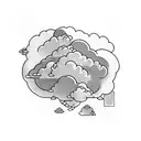 japanese clouds clackout tattoo design idea