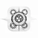 Environmental engineer symbol with movie elements tattoo design idea