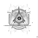 Environmental engineer symbol with movie elements tattoo design idea