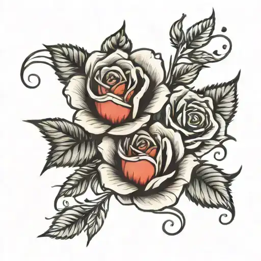 roses baby foot print iv line tattoo tattoo design idea