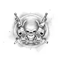 Uzi smg tattoo design idea