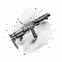 Uzi smg tattoo design idea