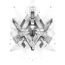 Uzi smg tattoo design idea