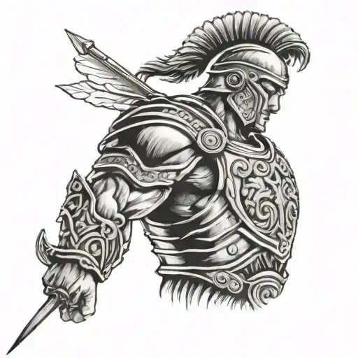 Italian, roman warrior, Tony,  tattoo design idea
