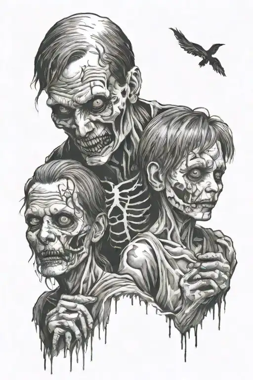 mother and son tattoo design idea