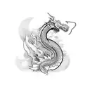 long Dragon tattoo design idea