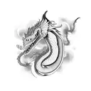 long Dragon tattoo design idea