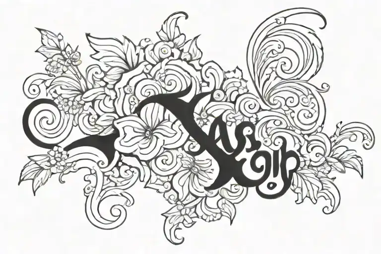 The word "Susan" with a cloud shaded background  tattoo design idea