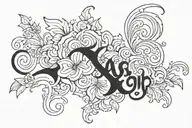 The word "Susan" with a cloud shaded background  tattoo design idea