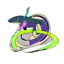 sparking electric eel tattoo design idea