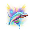 sparking electric eel tattoo design idea