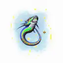 sparking electric eel tattoo design idea