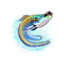 sparking electric eel tattoo design idea
