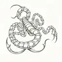 scorpion with 11 tattoo design idea