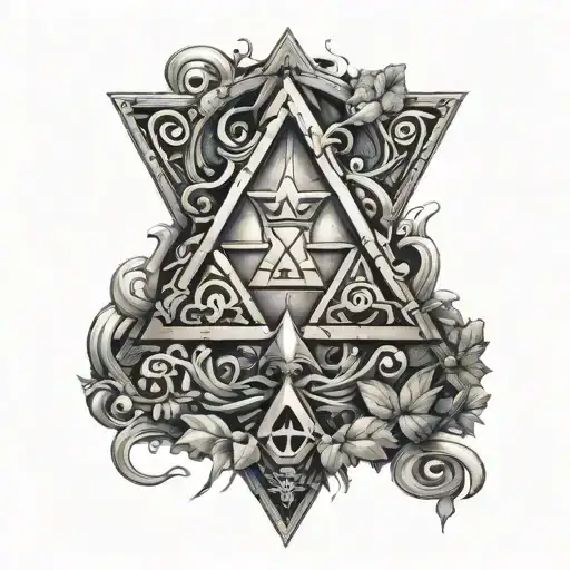 Zelda triforce tattoo design idea