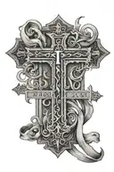 3 cross with roman numerals of the date march 1st 2006 tattoo design idea