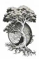 Yggdrasil Tree of Life and Death  tattoo design idea
