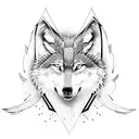 Wolf and Eagle and deer tattoo design idea