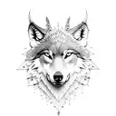 Wolf and Eagle and deer tattoo design idea
