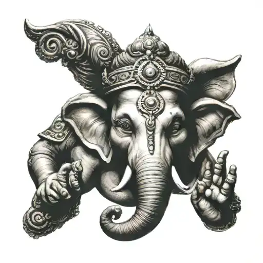 lord Ganesha  tattoo design idea