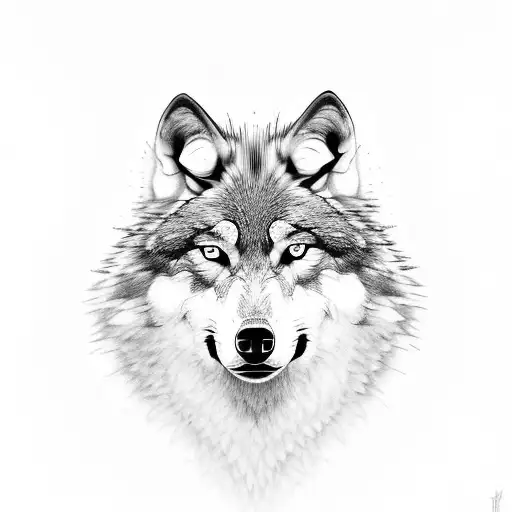 wolf for nana tattoo design idea
